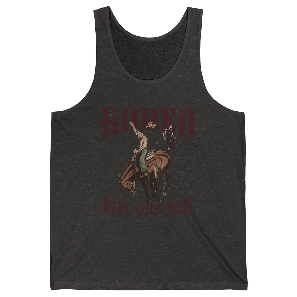 Retro Cowboy Hold Your Horses Real Wild West Country Cowgirl Unisex Jersey Tank