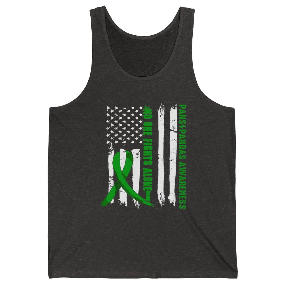 PANS/PANDAS Awareness Retro US Flag No One Fight Alone Unisex Jersey Tank