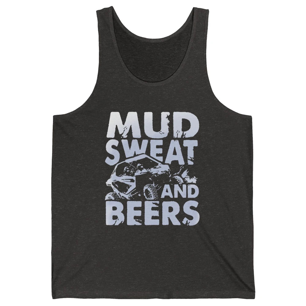 Retro Mud Sweat And Beers UTV ATV Rider 4 Wheel SXS Offroad Unisex Jersey Tank