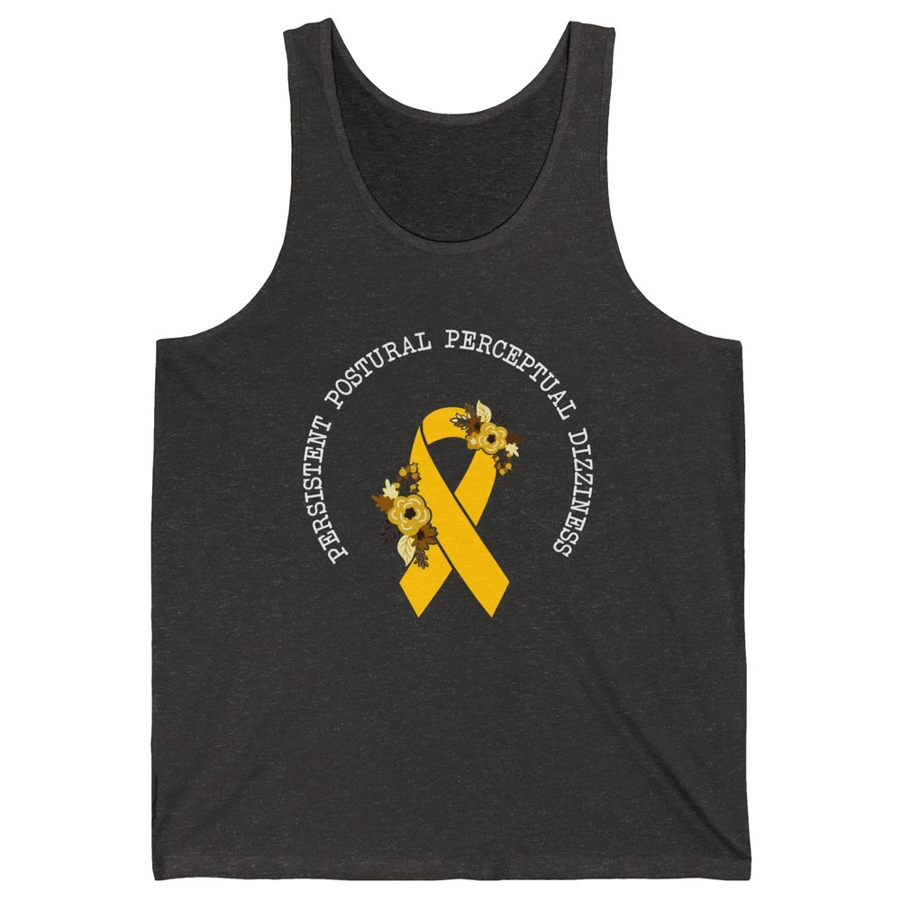 Persistent Postural-perceptual Dizziness PPPD Yellow Ribbon Unisex Jersey Tank