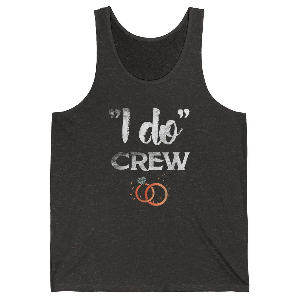 Retro I Do Crew Bride Groom Bachelorette Wedding Married Unisex Jersey Tank