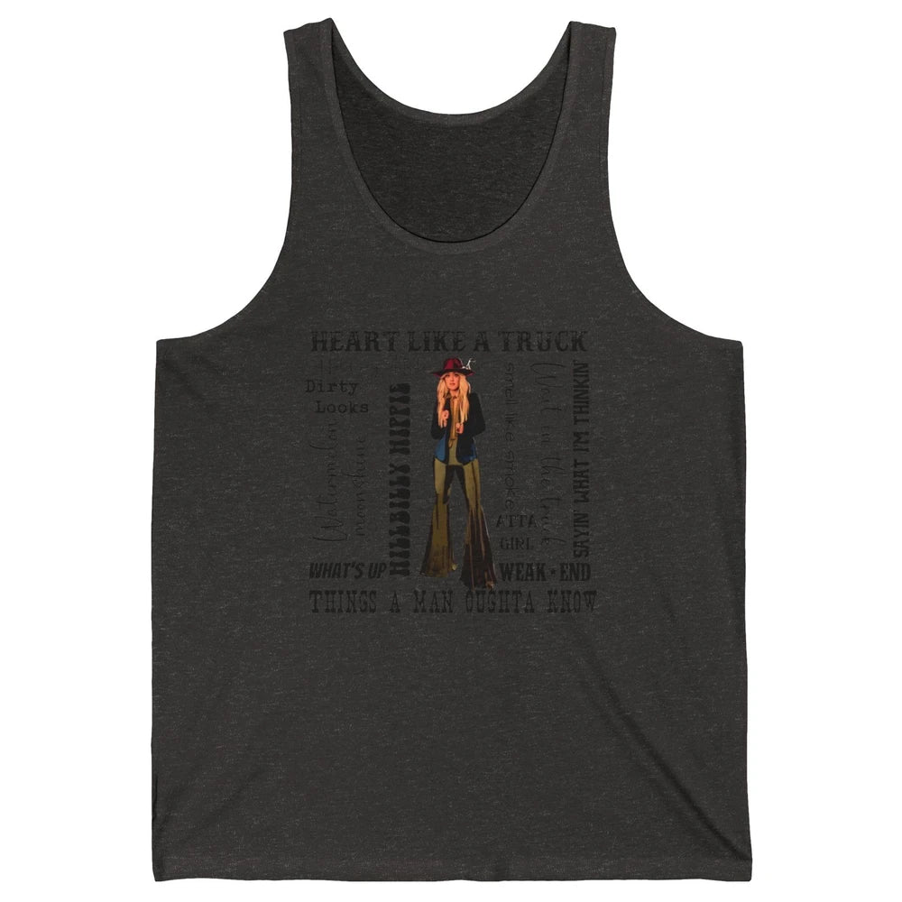 Retro Cowgirl He Said Wait In The Truck Western Country Unisex Jersey Tank