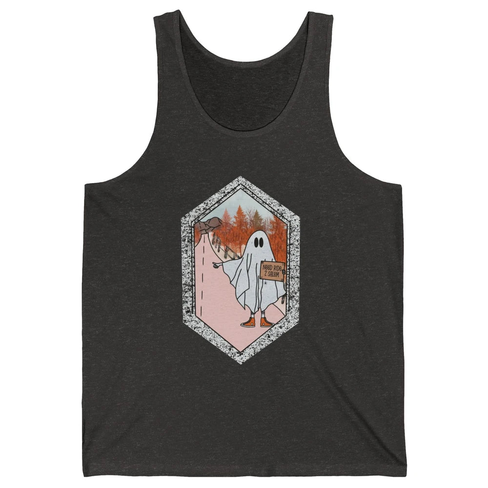 Funny Ghost Need Ride To Salem Witch Halloween Costume Unisex Jersey Tank