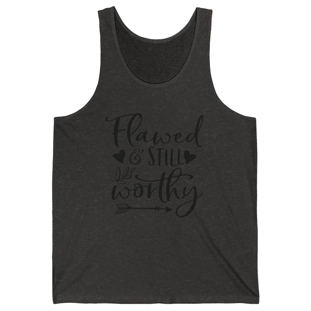 Retro Flawed But Still Worthy Bible Christian Religious Unisex Jersey Tank