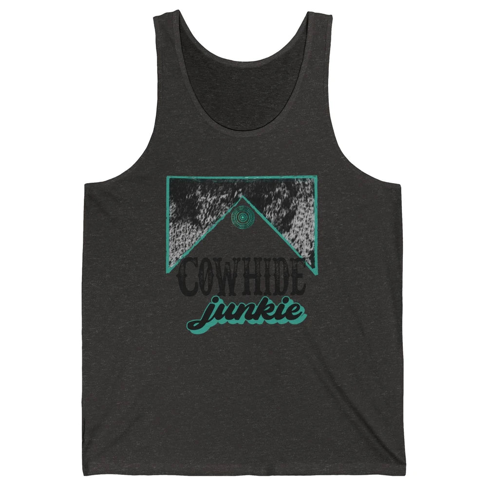 Retro Cowhide Junkie Western Country Cowboy Cowgirl Gift Unisex Jersey Tank