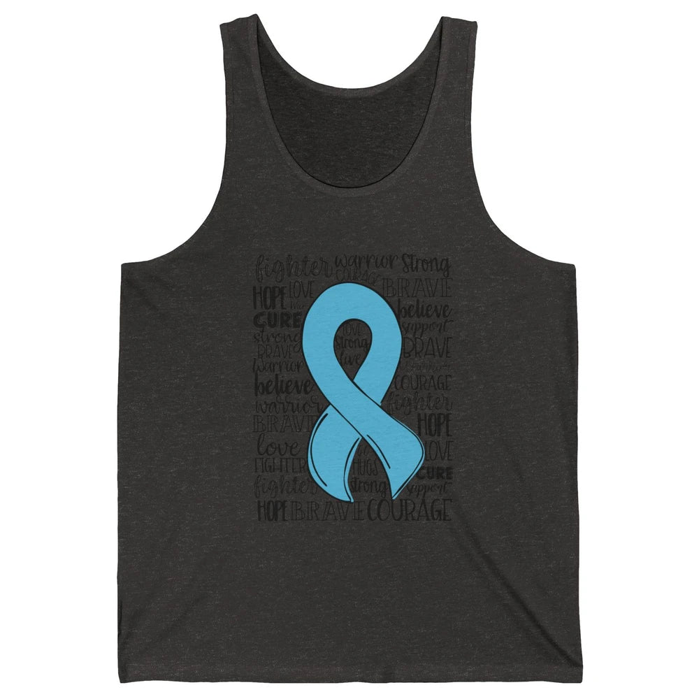 POTS Postural Orthostatic Tachycardia Ribbon Hope Love Cure Unisex Jersey Tank