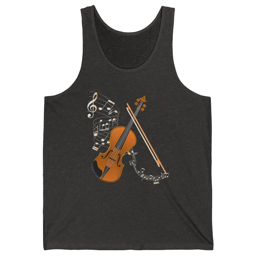 Orchestra Violin Player Retro Violinist Musical Instrument Unisex Jersey Tank