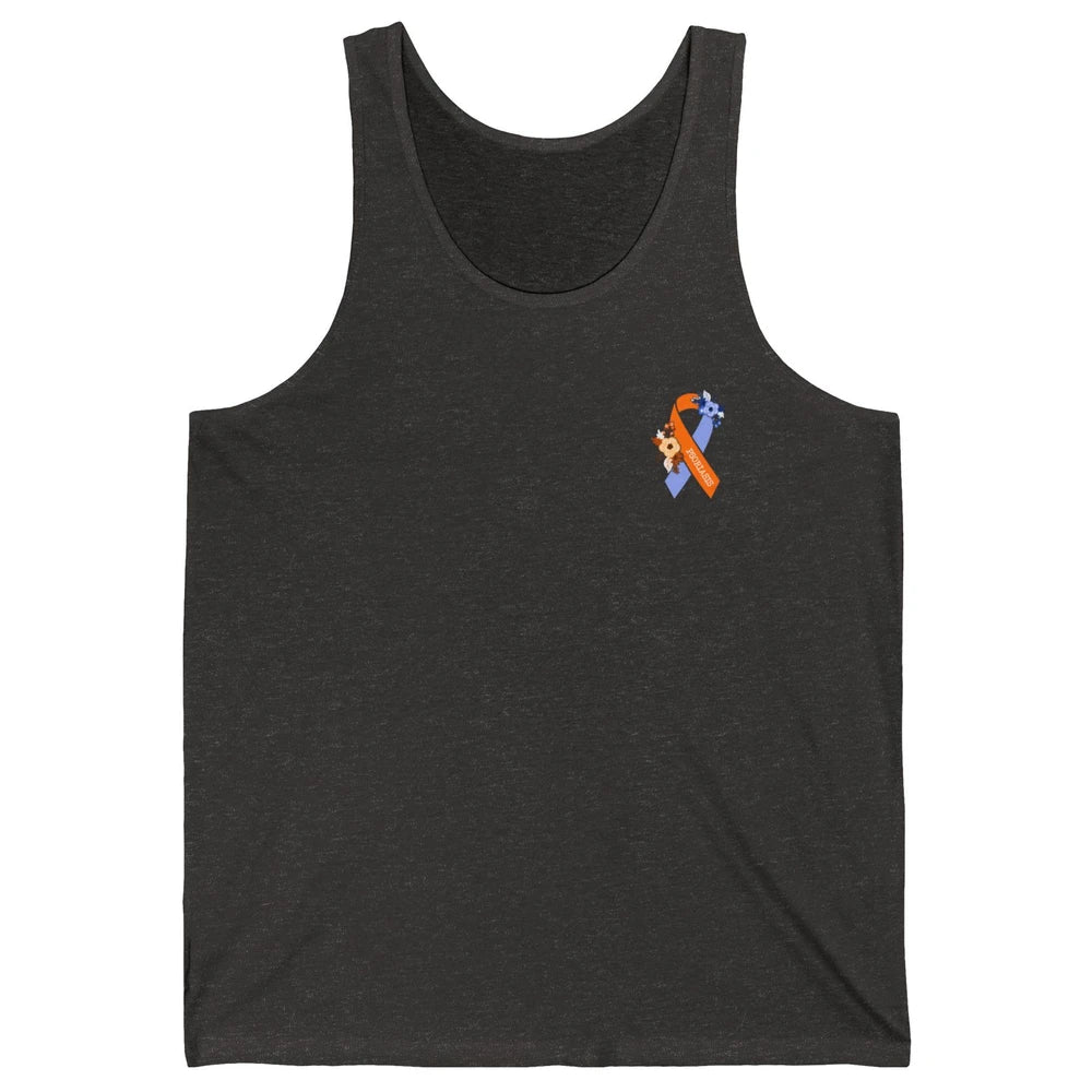 Psoriasis Awareness Floral Ribbon Rainbow Skin Diseases Unisex Jersey Tank