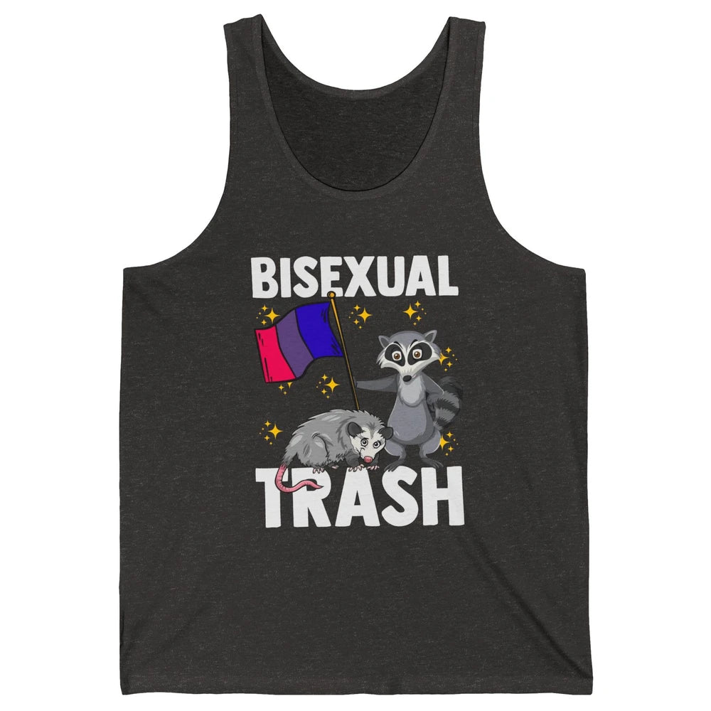 Raccoon LGBT Bisexual Trash Funny Flag Pride Animal Lovers Unisex Jersey Tank