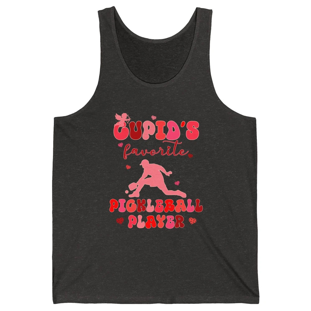 Cupid's Favorite Pickleball Player Happy Valentines Day Love Unisex Jersey Tank