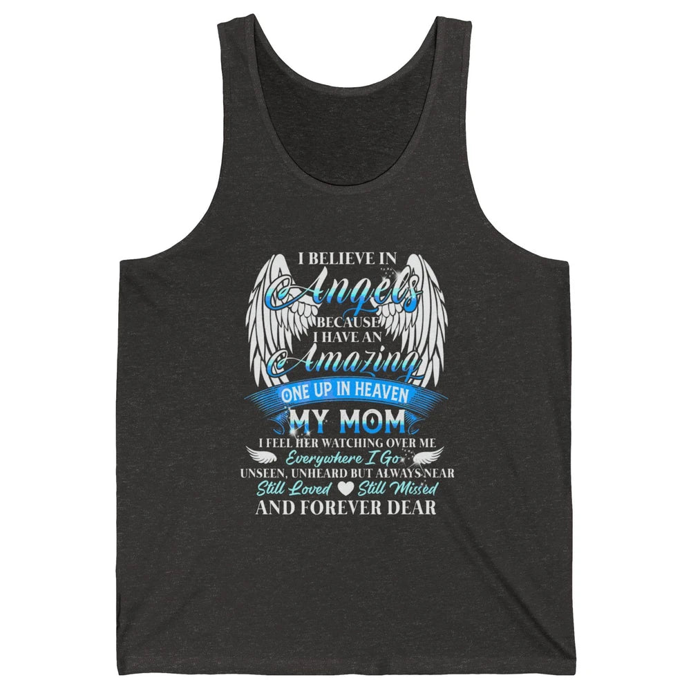 My Mom In Heaven Angel Wings Mother Memories Forever Love Unisex Jersey Tank