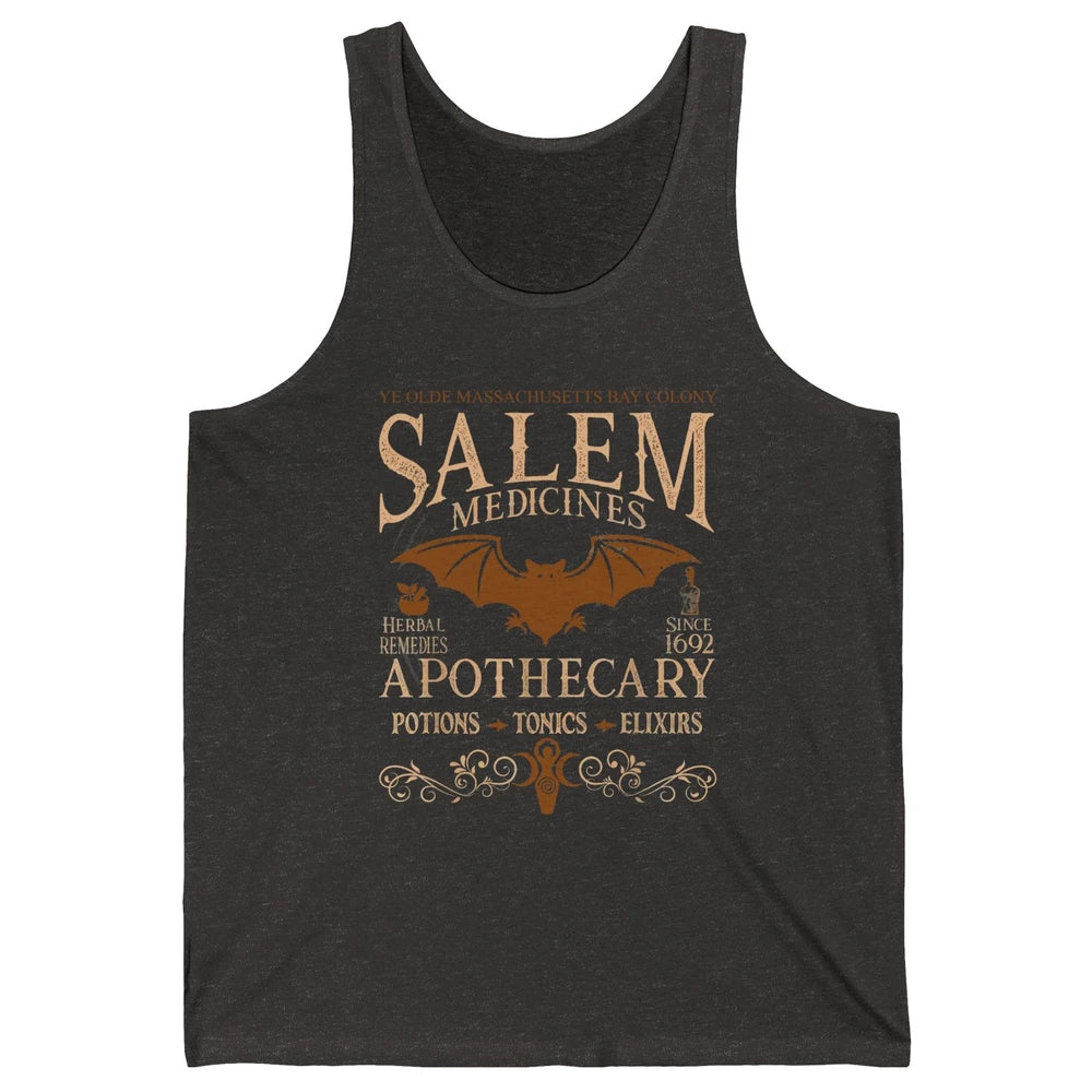 Retro Salem Apothecary Halloween Night Salem Witches 1692 Unisex Jersey Tank