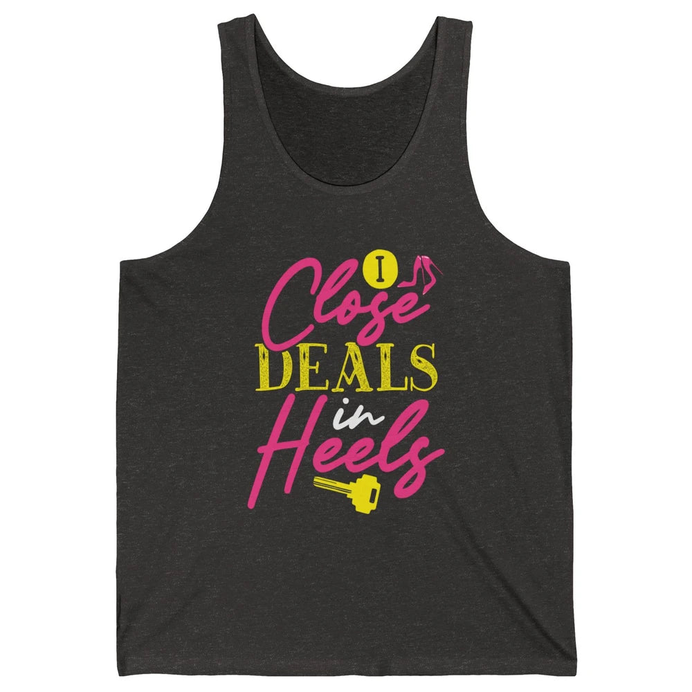 Real Estate Agent Women Closing Deals In High Heels Realtor Unisex Jersey Tank