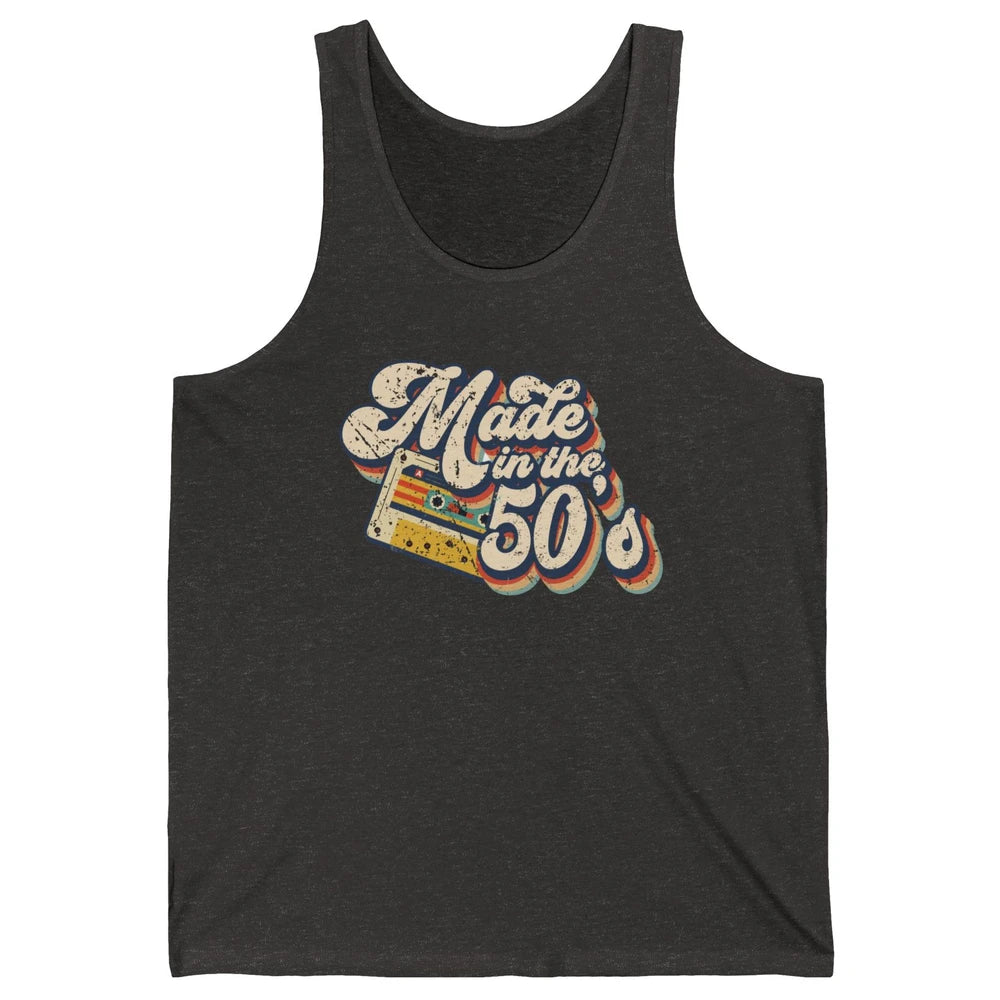 Retro Cassette Made In The 50's 1950s Born Birthday Day Gift Unisex Jersey Tank