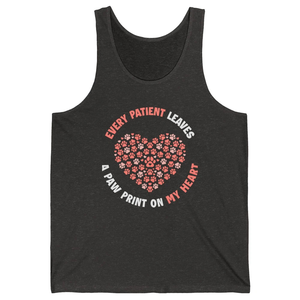 Patient Leaves Paw Heart Veterinarian Love Vet Tech Animal Unisex Jersey Tank