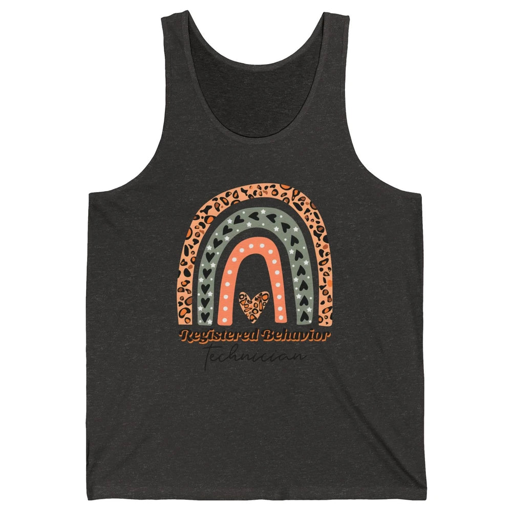 Boho Rainbow Registered Behavior Tech RBT Behavior Therapist Unisex Jersey Tank