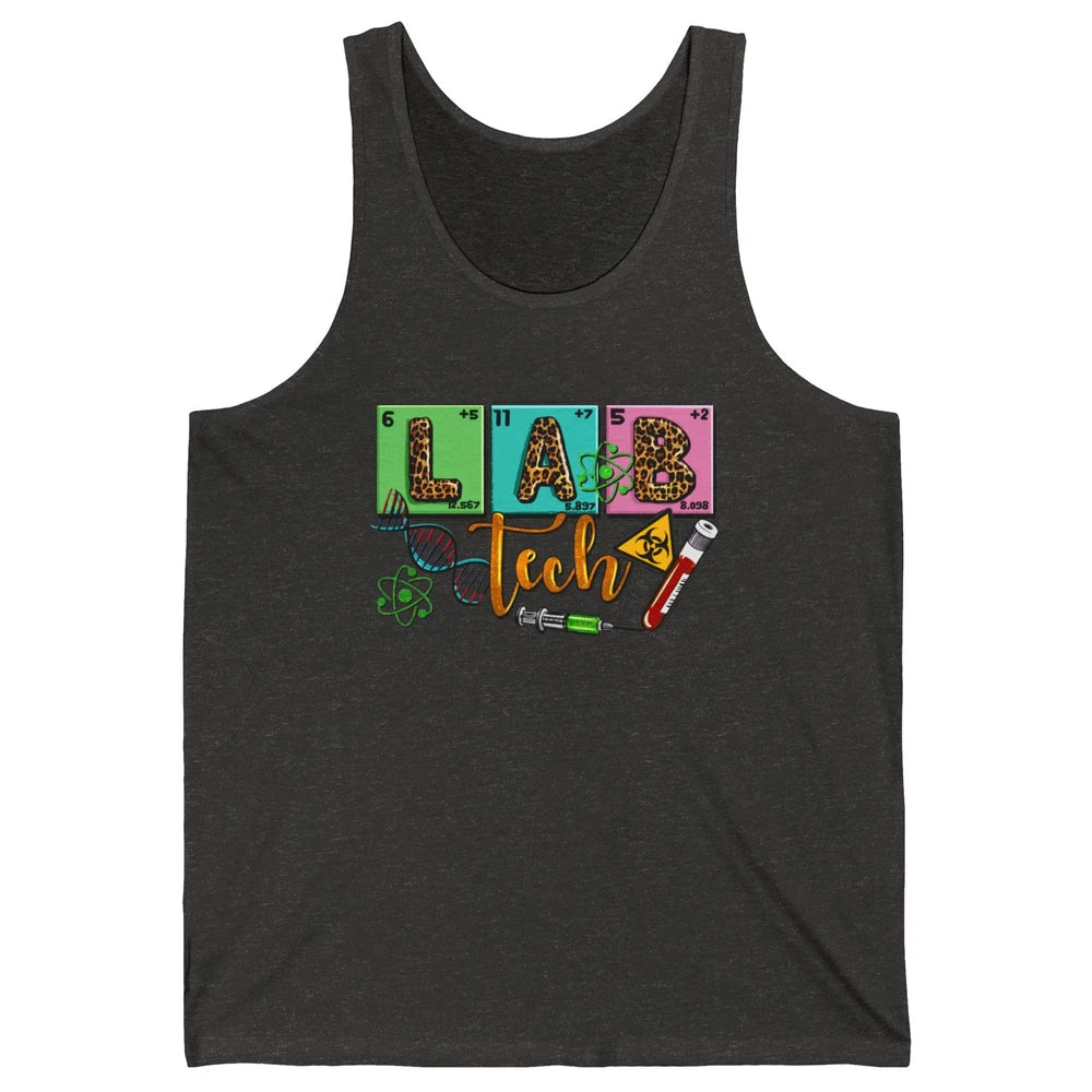 Peace Love Lab Tech Laboratory Technician Medical Lab Gift Unisex Jersey Tank
