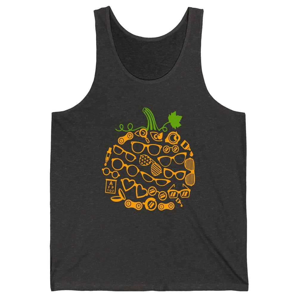 Optometry Glasses Pumpkin Halloween Optometrist Optician Unisex Jersey Tank