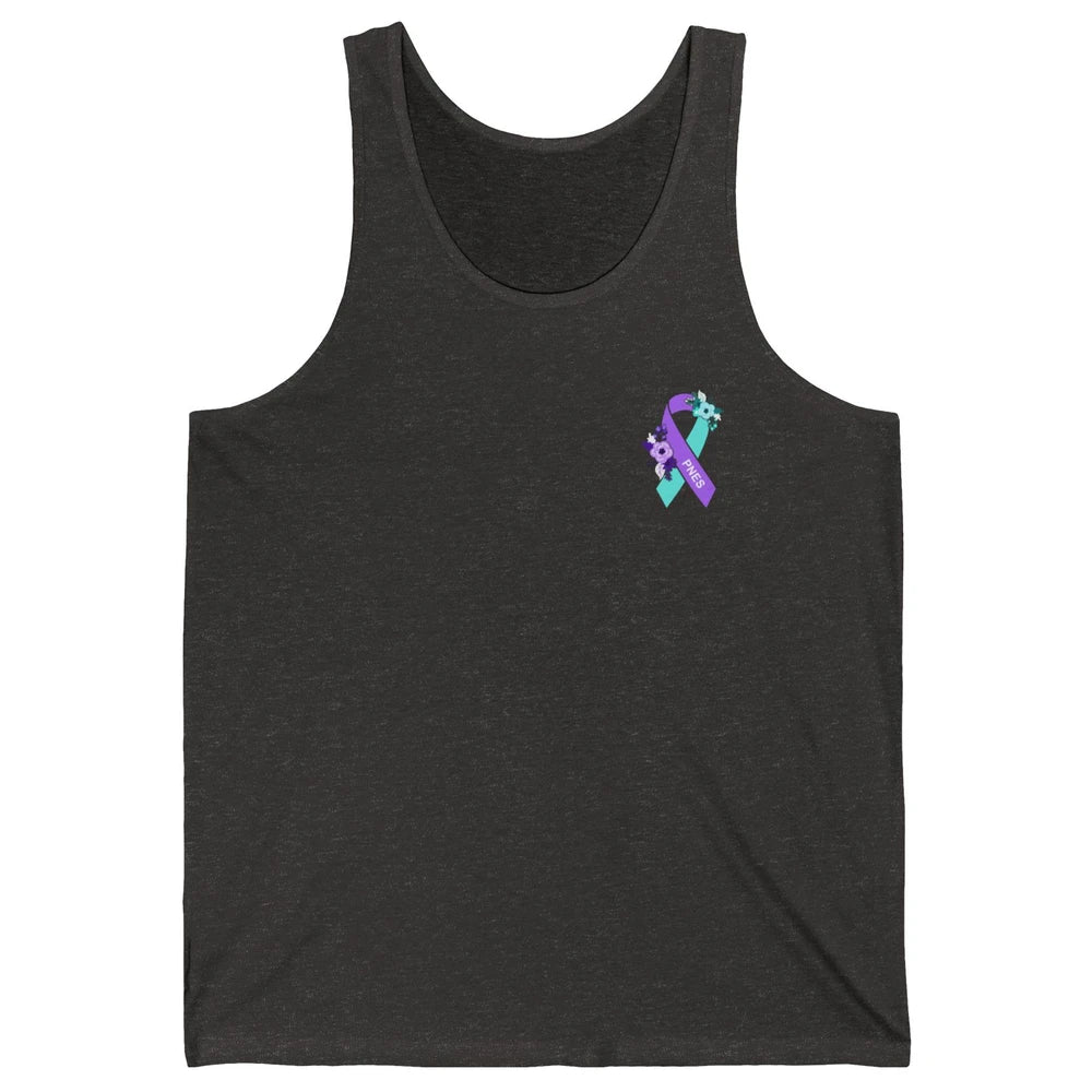 Psychogenic Non-epileptic Seizures PNES Purple Teal Ribbon Unisex Jersey Tank