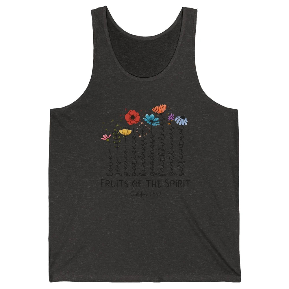 Flower Christian Fruits Of The Spirit Bible Verse Religious Unisex Jersey Tank