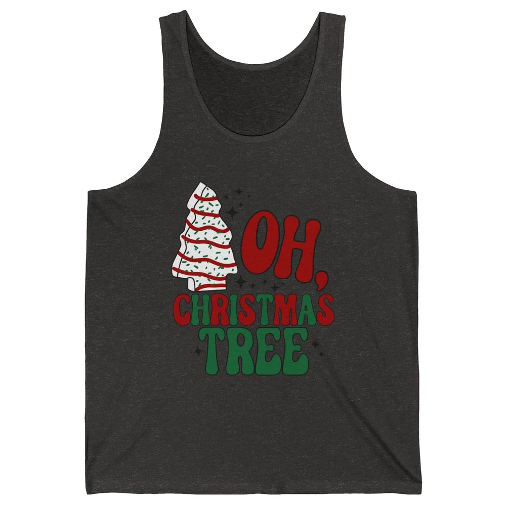 Oh Christmas Tree Cakes Tis The Season Christmas Cake Lovers Unisex Jersey Tank