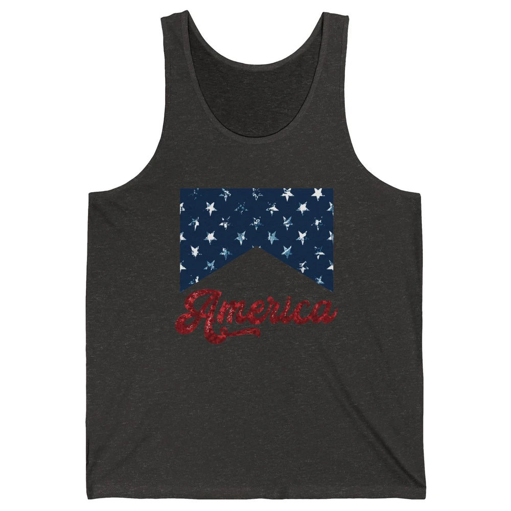 Retro America 4th Of July Independence Day Western Patriots Unisex Jersey Tank