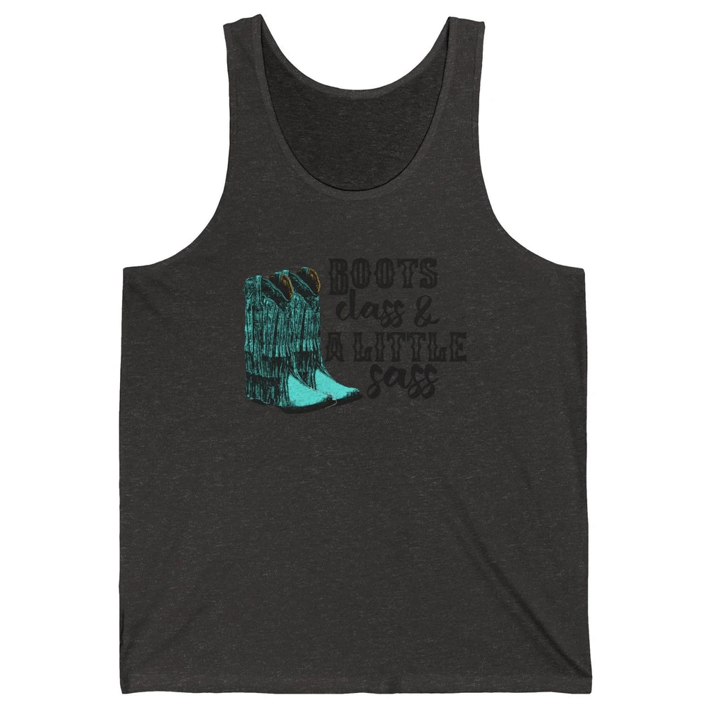 Retro Cowgirl Boots Class Little Sass Cowboy Western Country Unisex Jersey Tank
