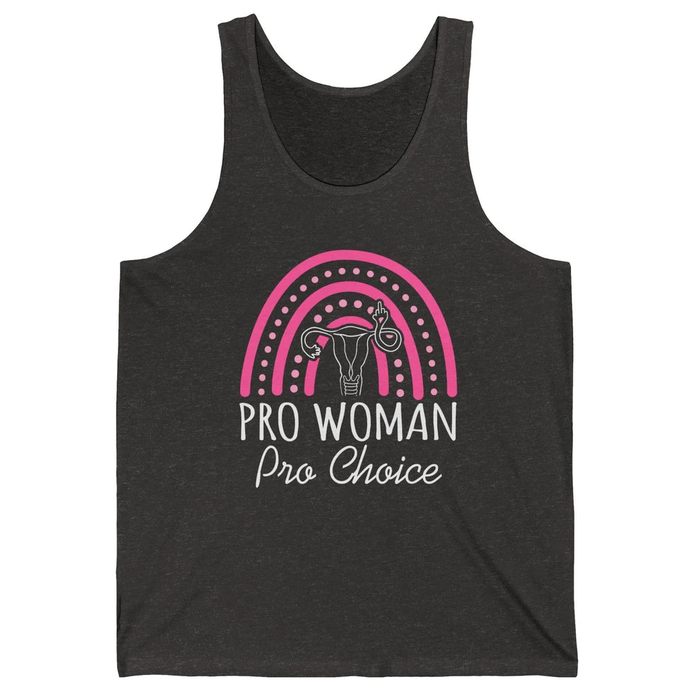 Pro Women Pro Choice My Uterus Rainbow Abortion Rights Unisex Jersey Tank