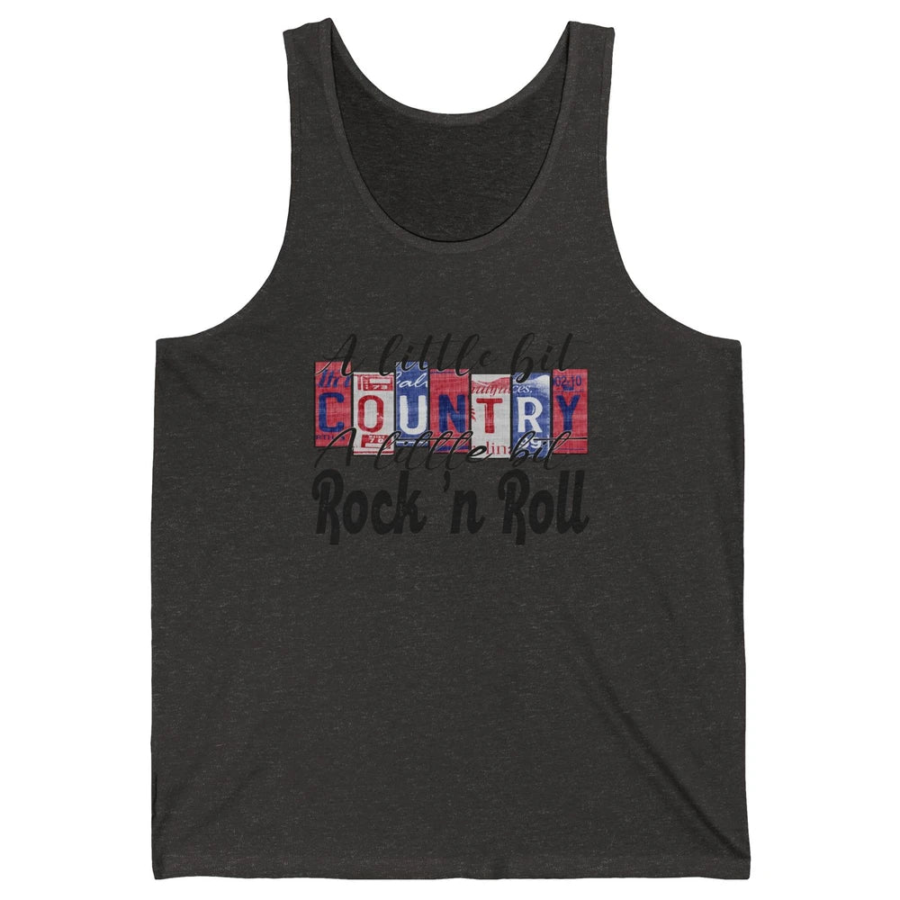 Retro A Little Bit Country A Little Bit Rock n Roll Western Unisex Jersey Tank