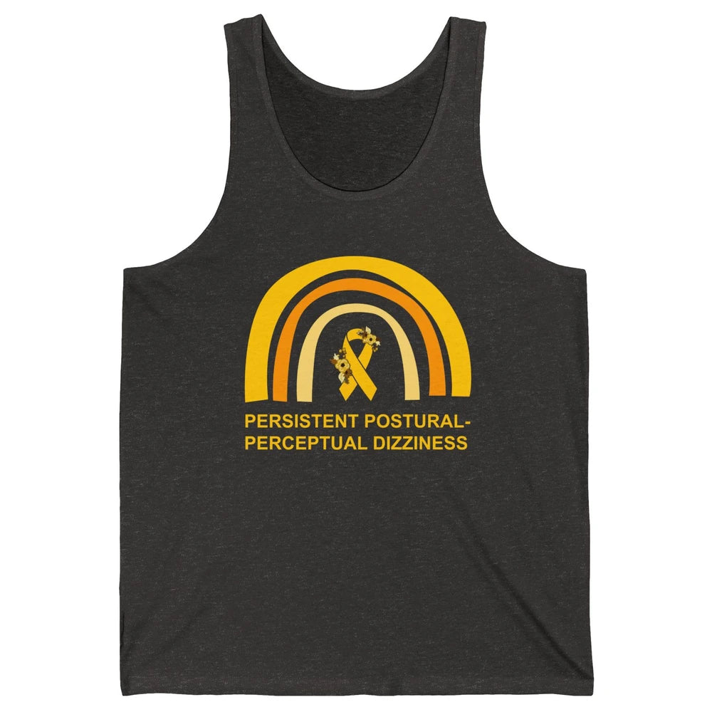 Persistent Postural-perceptual Dizziness PPPD Yellow Rainbow Unisex Jersey Tank