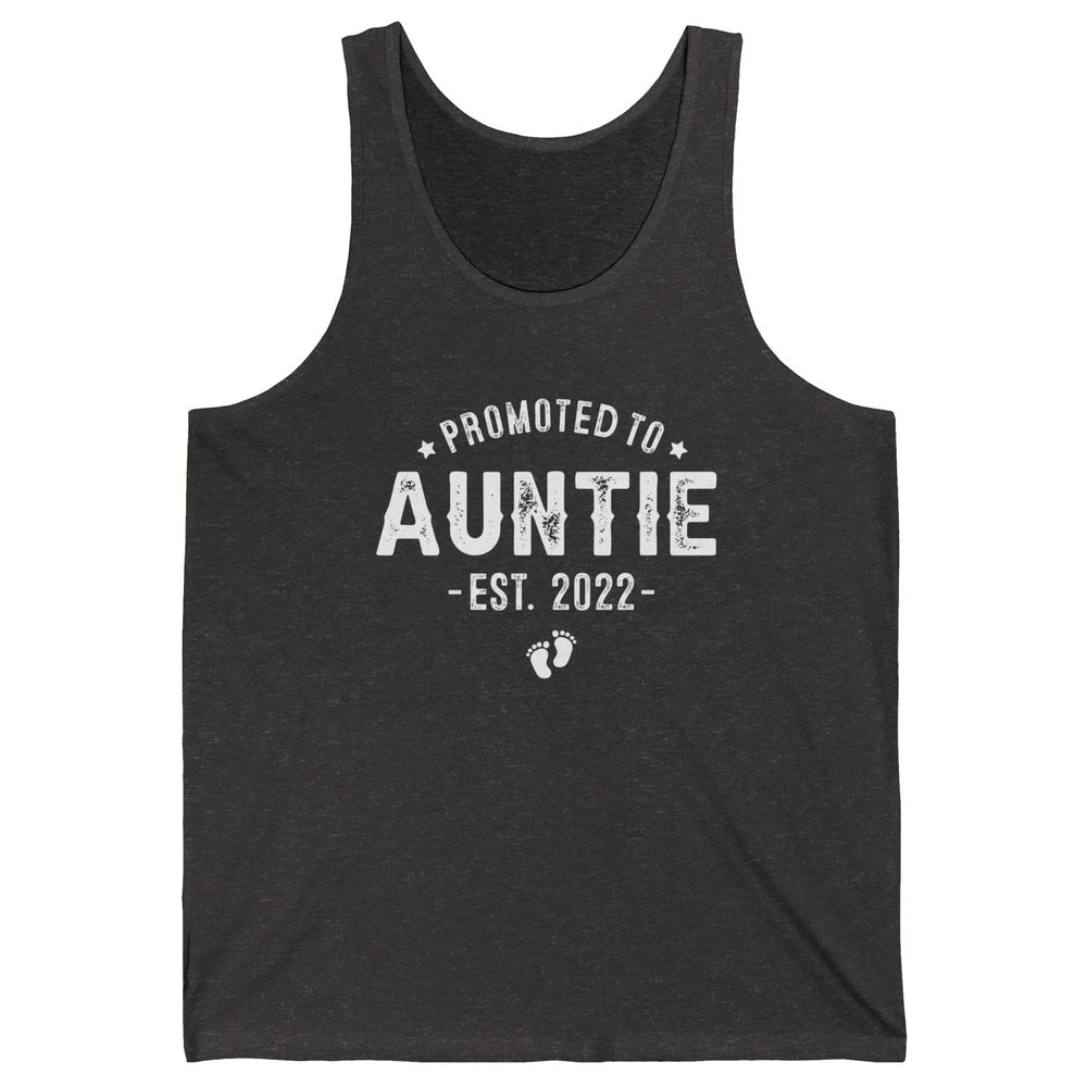 Promoted To Auntie Est 2022 Auntie To Be Pregnancy Reveal Unisex Jersey Tank
