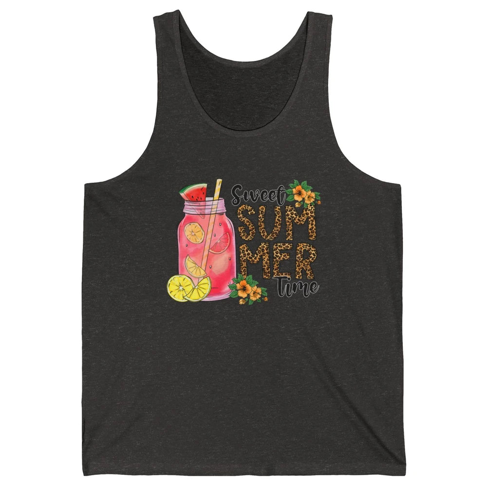 Retro 80s Floral Sweet Summer Watermelon Vaporwave Leopard Unisex Jersey Tank