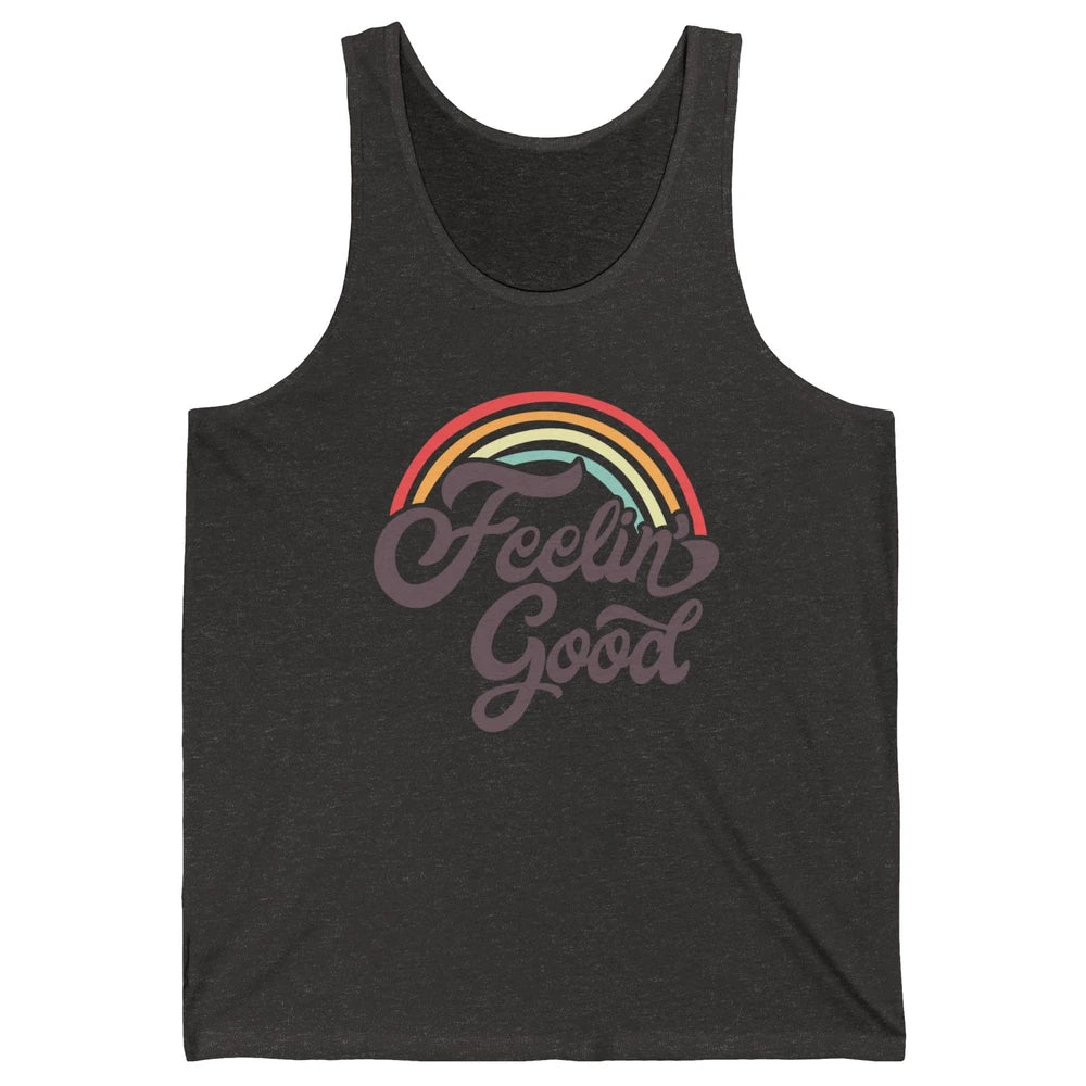Retro Rainbow Feeling Good Hippie Summer Vintage Positive Unisex Jersey Tank