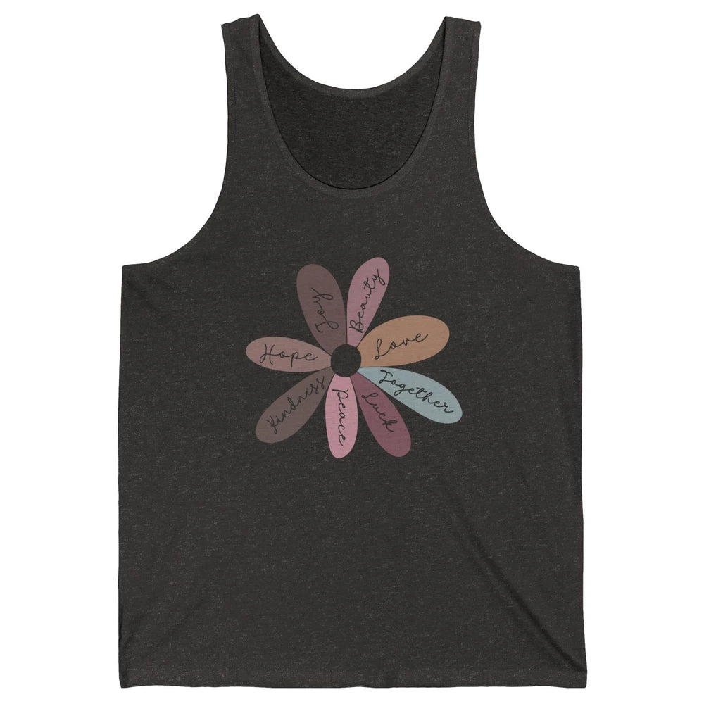 Retro Christian Daisy Flower Bible Verse Faith Inspirational Unisex Jersey Tank