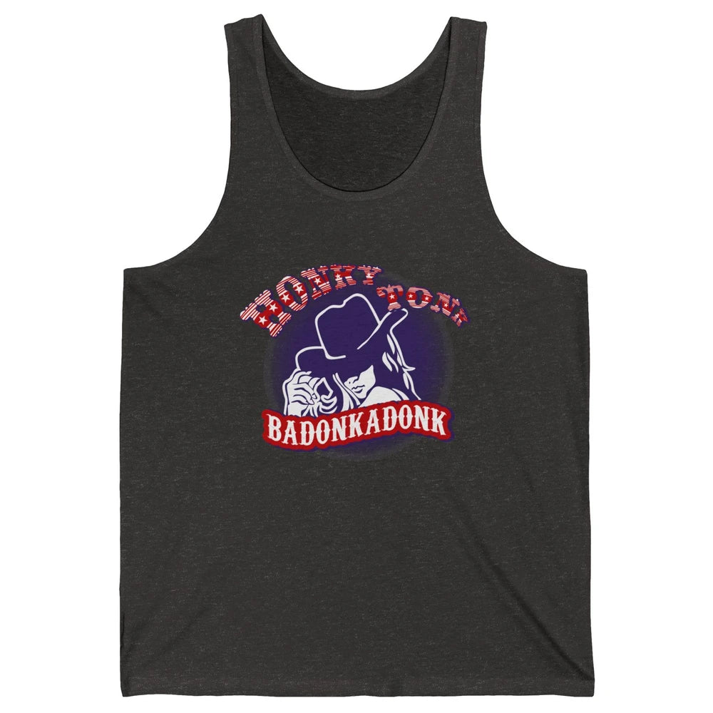 Retro Cowgirl Honky Tonk Badonkadonk Western Country Unisex Jersey Tank
