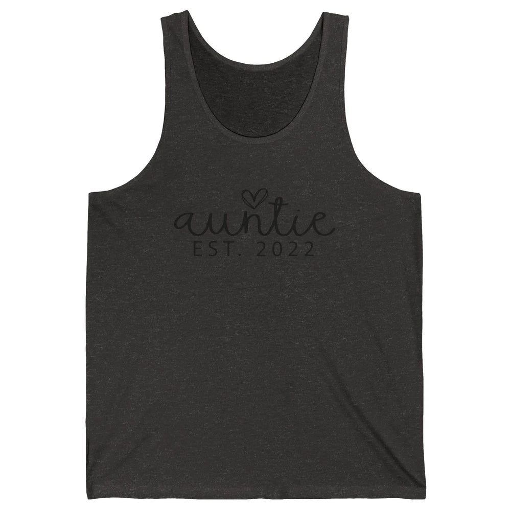 Promoted To Auntie Est 2022 Auntie Sister Pregnancy Reveal Unisex Jersey Tank