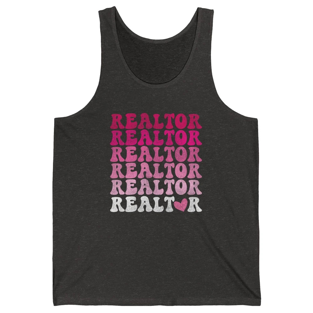 Real Estate Heart Wife Life Pink Realtor Women Close Deal Unisex Jersey Tank