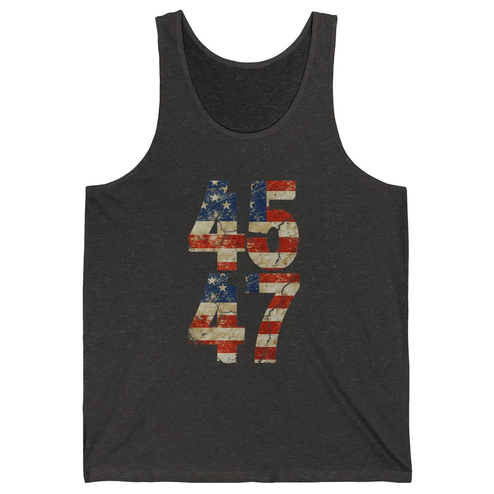 Retro 45 47 Vote Donald Trump Save America Again Republican Unisex Jersey Tank