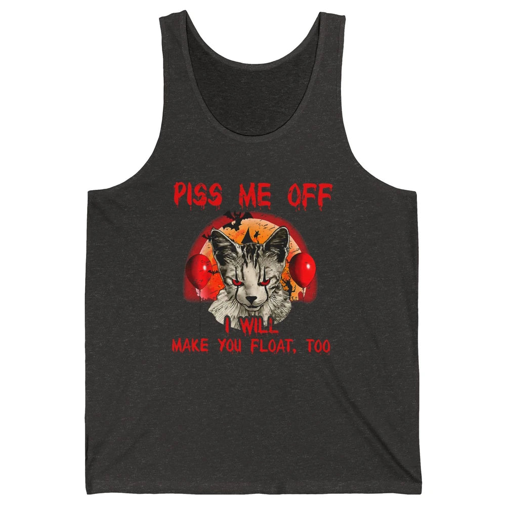 Retro Horror Cat Clown Piss Me Off Float Halloween Costume Unisex Jersey Tank