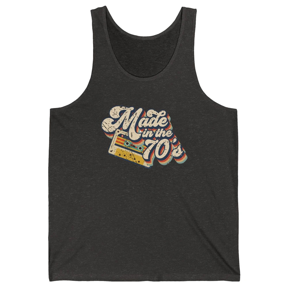 Retro Cassette Made In The 70's 1970s Born Birthday Day Gift Unisex Jersey Tank