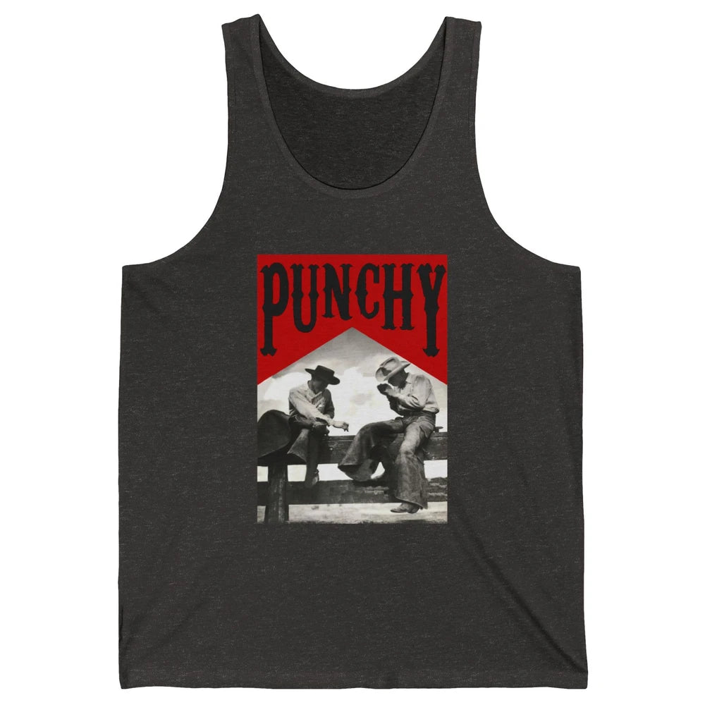 Retro Punchy Cowboy Killer Western Country Cowgirl Gift Unisex Jersey Tank