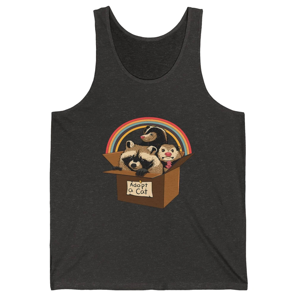 Retro Adopt A Cat Raccoon Panda Skunk Possum Adoption Street Unisex Jersey Tank