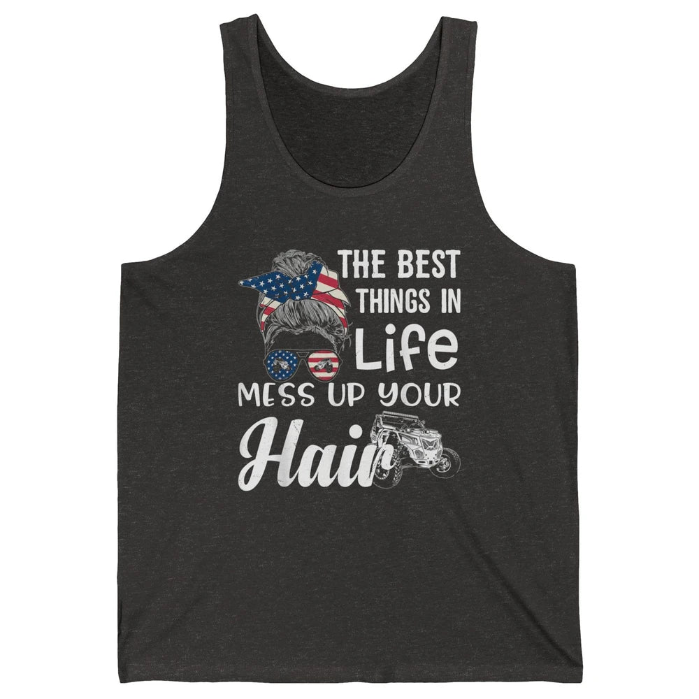 Retro Mess Up Your Hair Motocross Quad Biker ATV SXS Offroad Unisex Jersey Tank