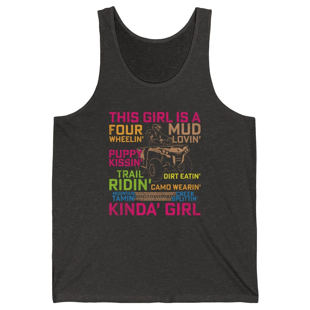 Retro Mud Quad Princess UTV ATV Rider 4 Wheel SXS Offroad Unisex Jersey Tank