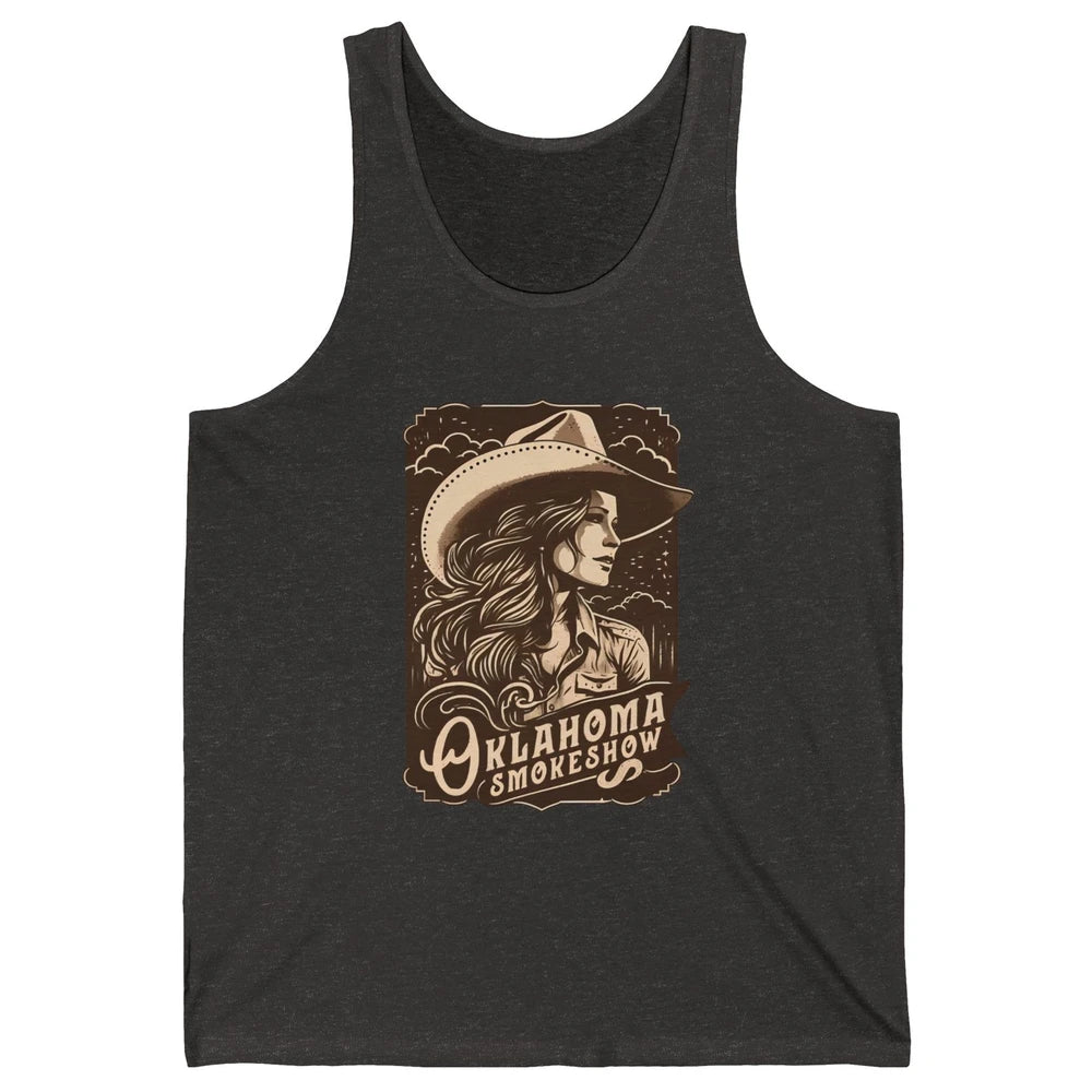 Retro Cowgirl Oklahoma Smokeshow Western Country Small Town Unisex Jersey Tank