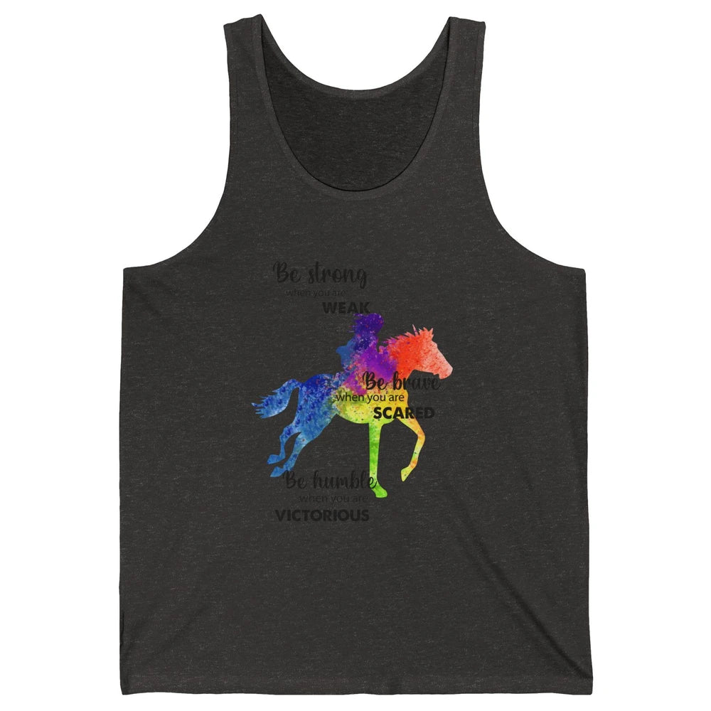 Retro Cowgirl Be Strong When You're Weak Western Country Unisex Jersey Tank