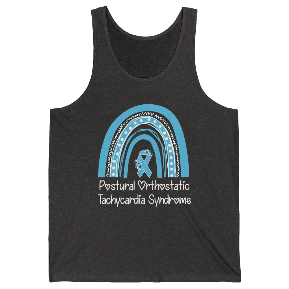 Postural Orthostatic Tachycardia Syndrome Turquoise Rainbow Unisex Jersey Tank