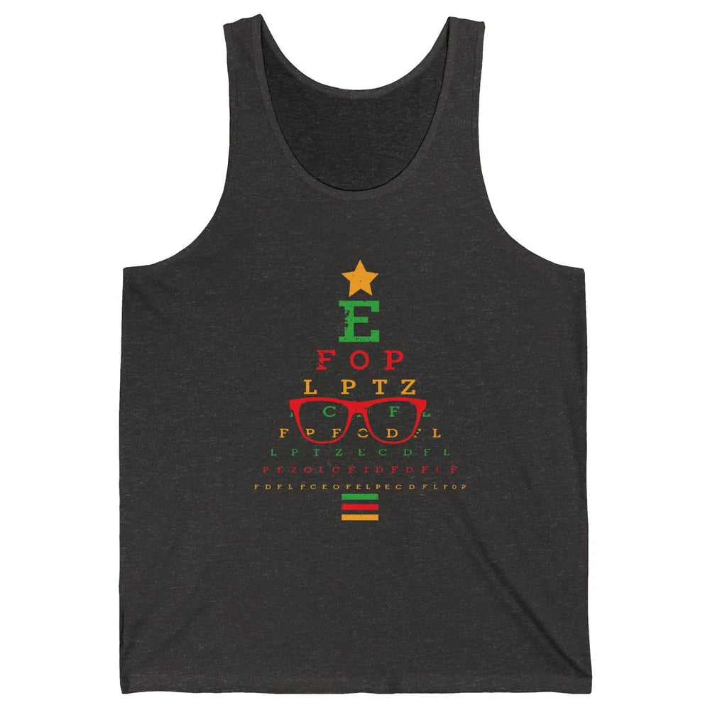 Optometrist Christmas Tree Optometry Symbols Optician Gift Unisex Jersey Tank