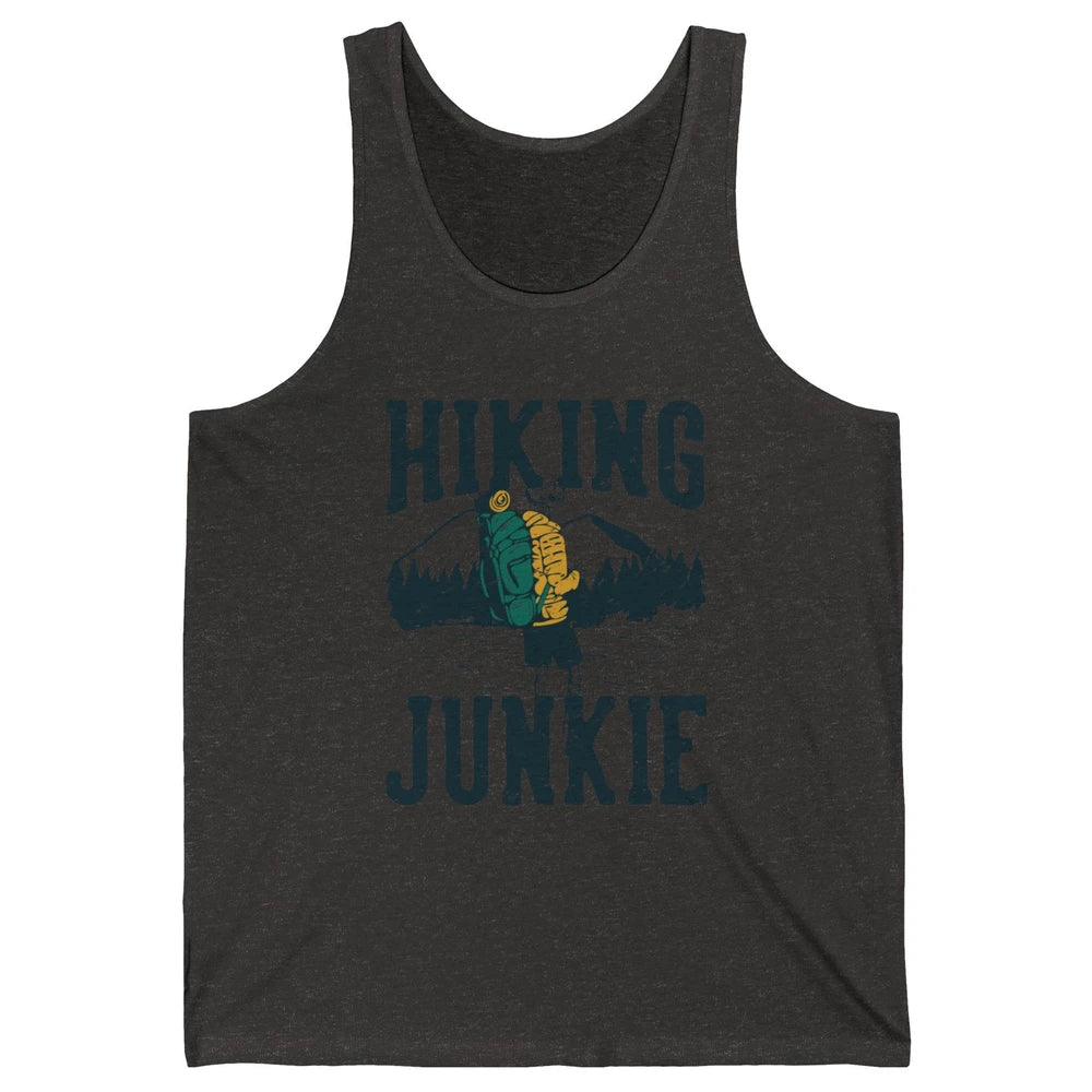 Retro Mountain Hiking Junkie Skeleton Nature Exploring Hiker Unisex Jersey Tank