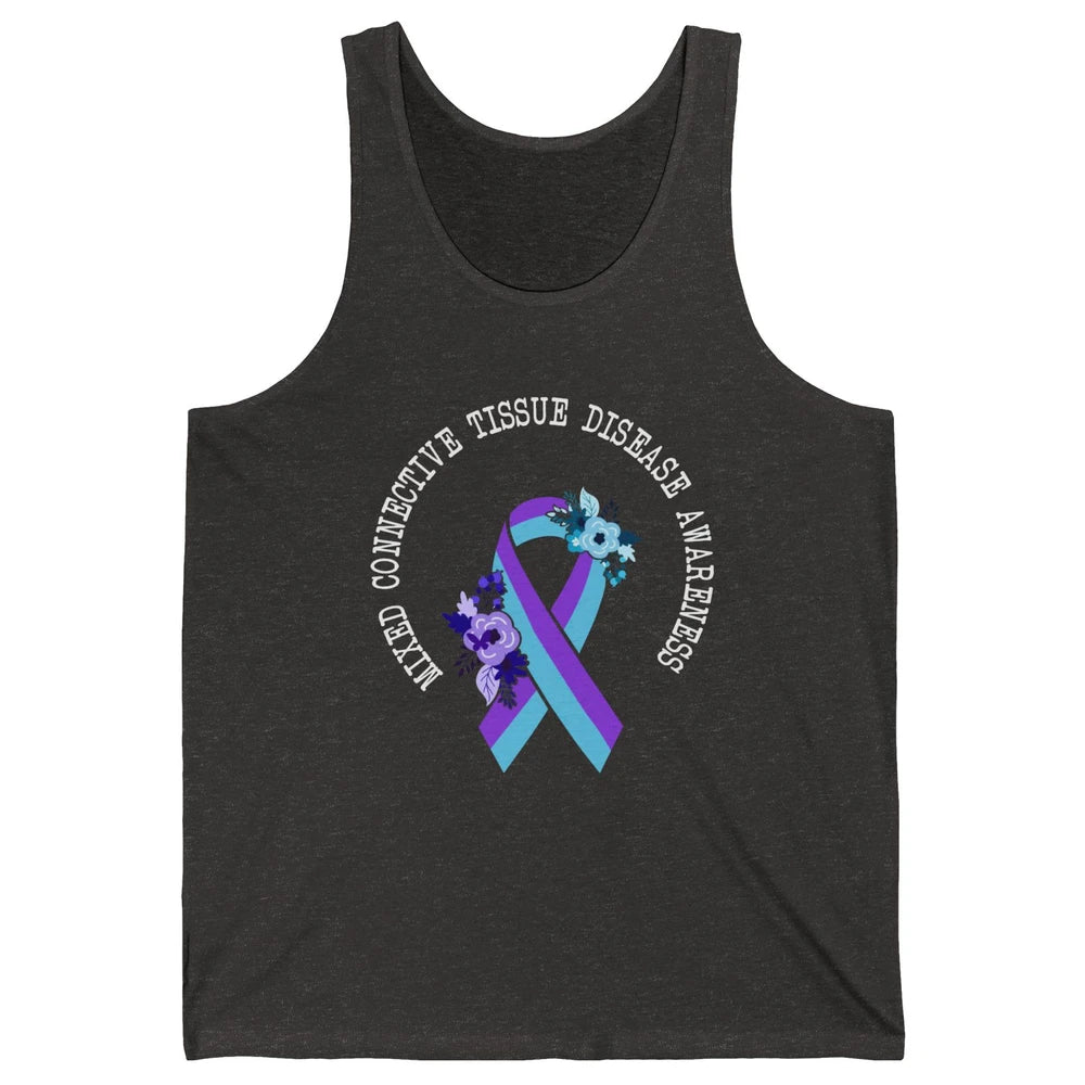 Mixed Connective Tissue Disease Awareness MCTD Floral Ribbon Unisex Jersey Tank